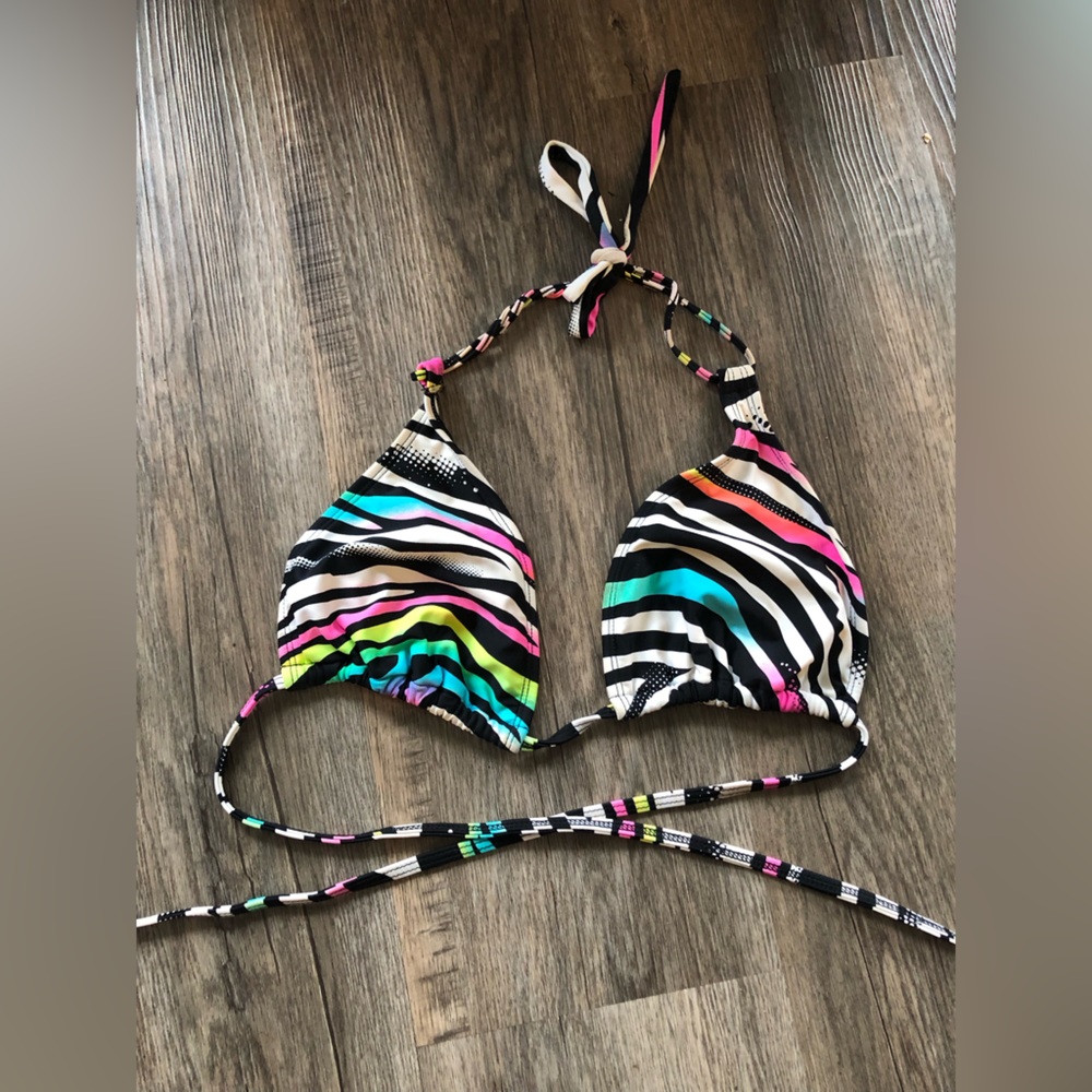 Zebra Multi Coloured Bikini Top